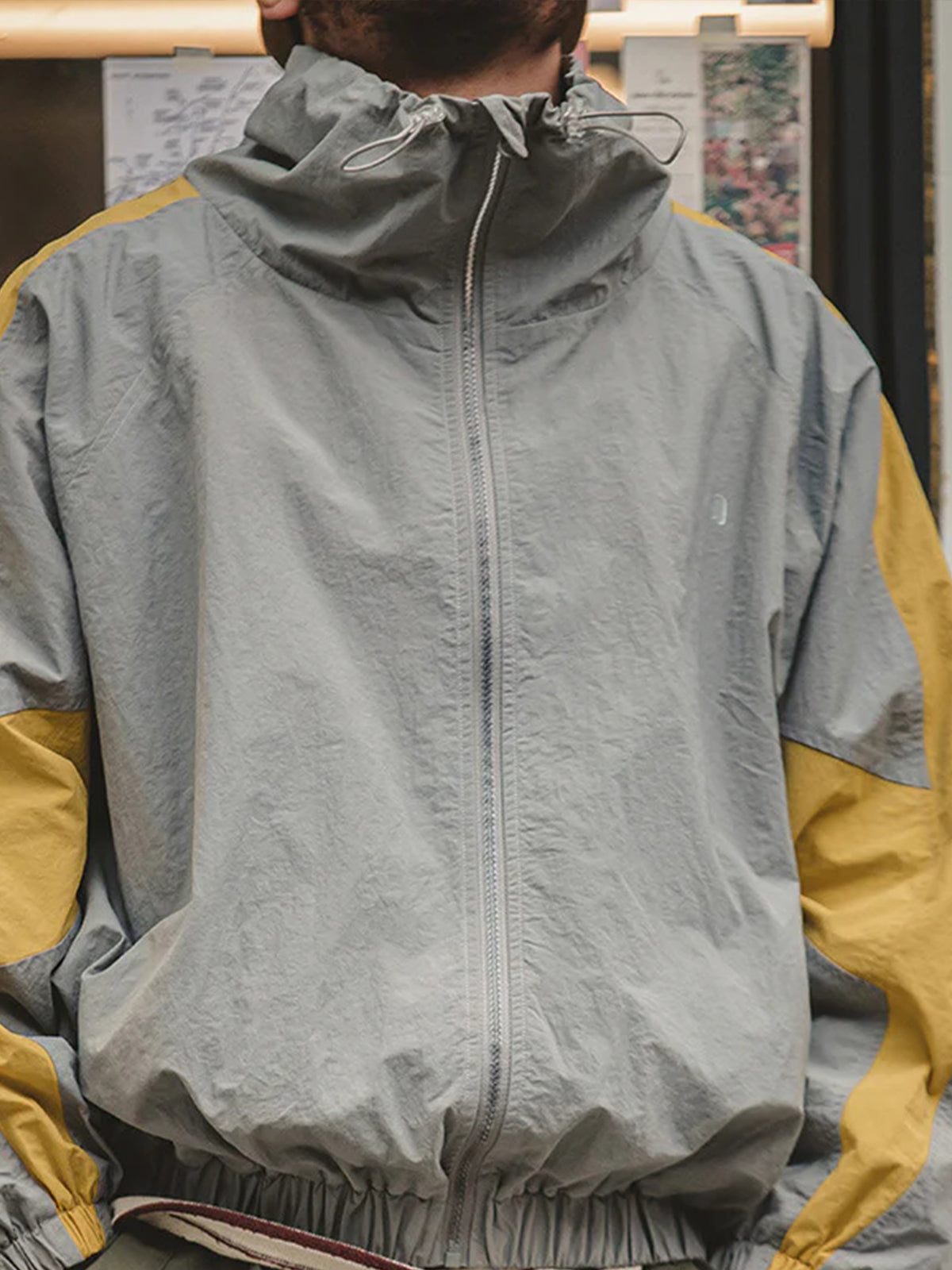 Double Zipper Design Color-Block Jacket