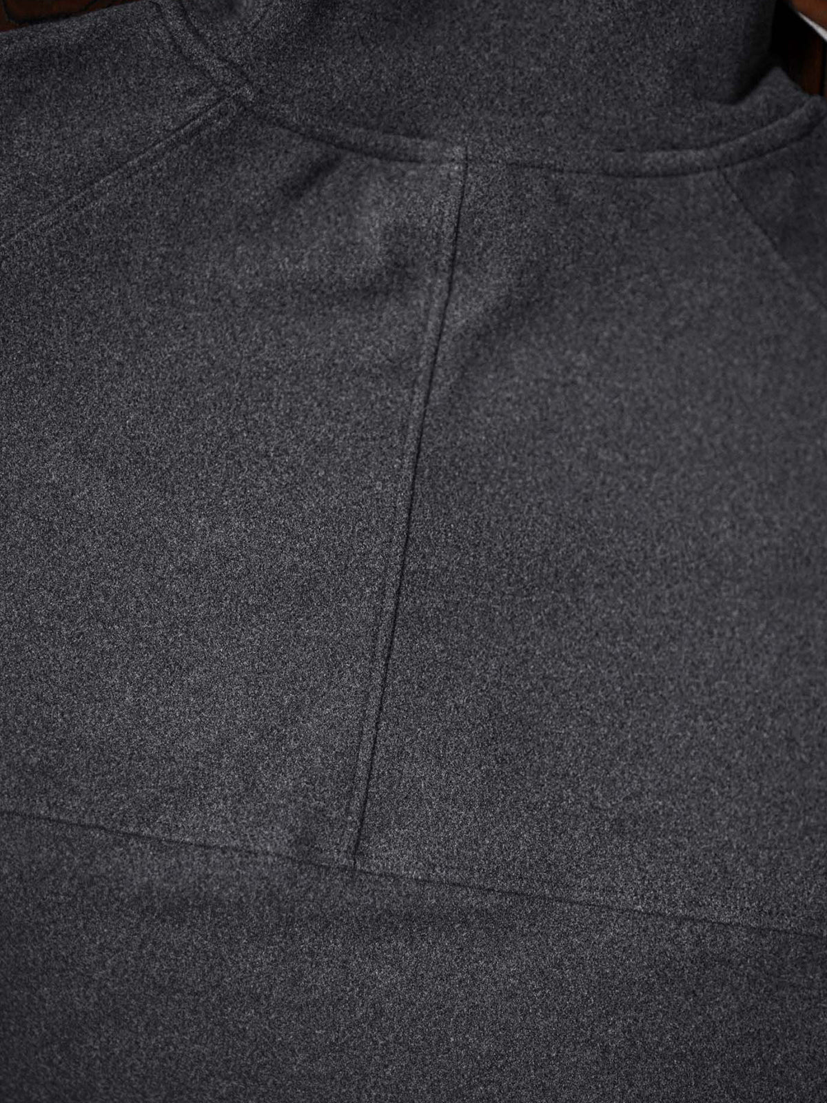 Plain 5-Color Dralon High Neck Sweatshirt