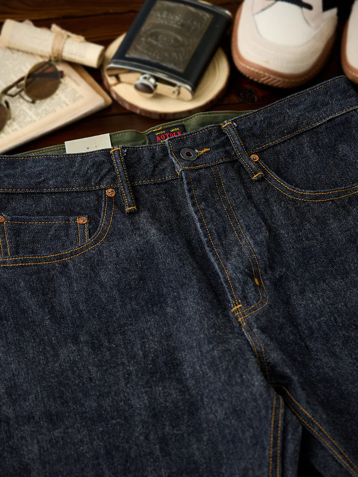 14oz Red Ear American Coin Pocket Straight Jeans