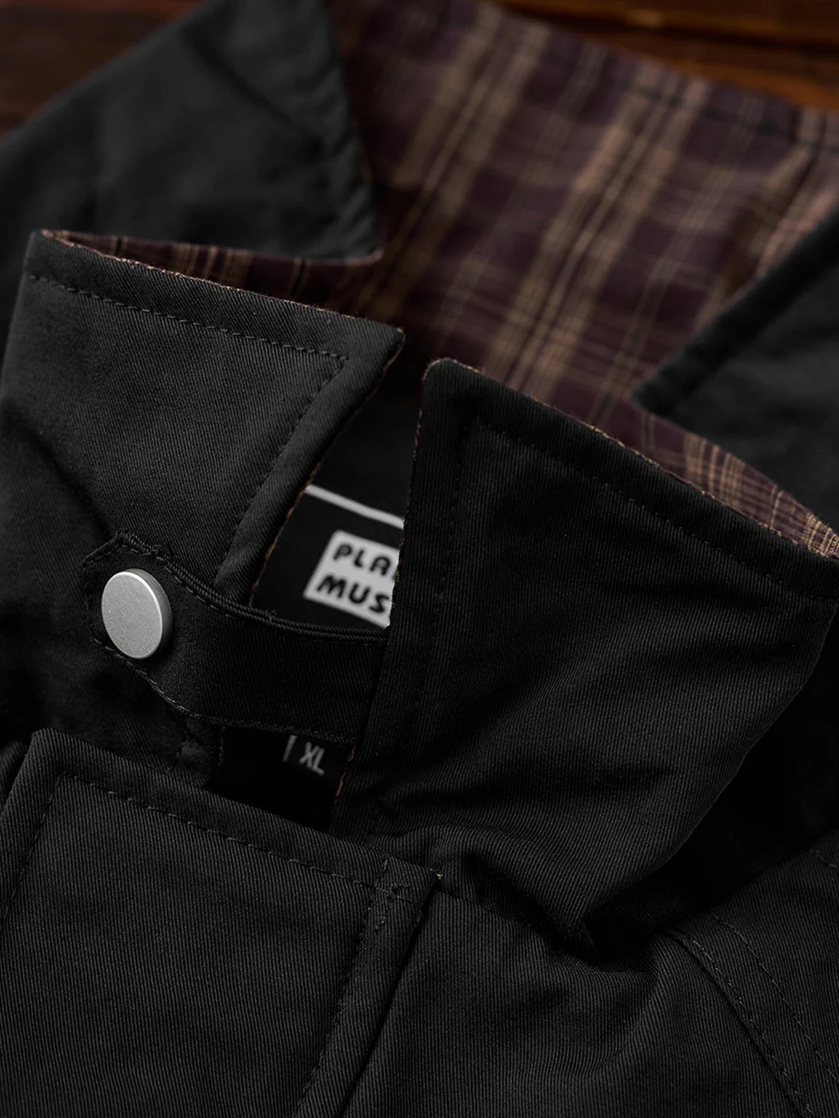 Harrington Jacket with Quilted Lining and Checkered Collar & Cuffs