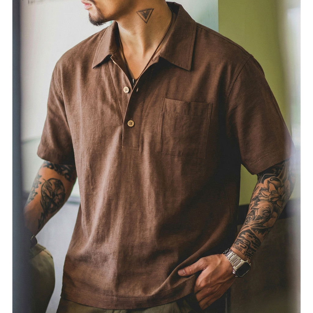 180g Tencel Linen Polo Shirt