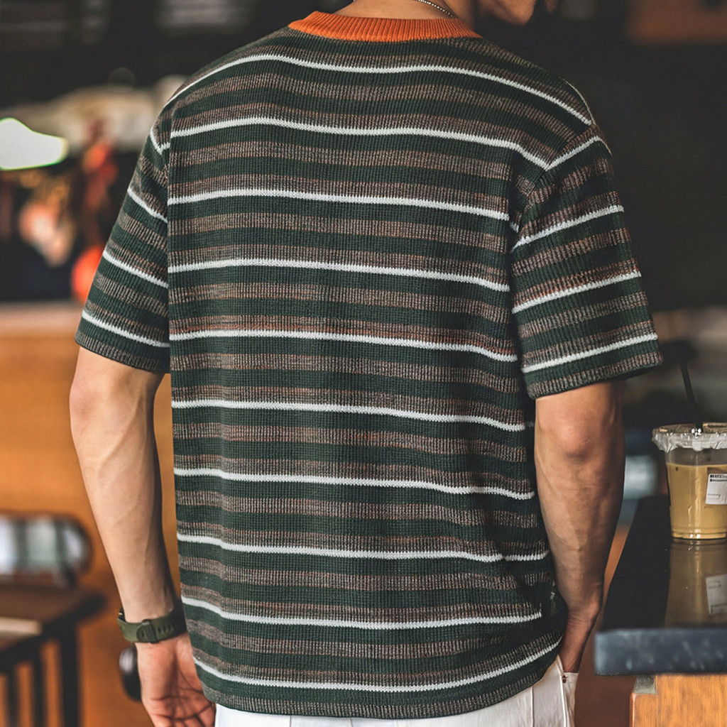 Casual Striped Knitted Loose t-Shirt
