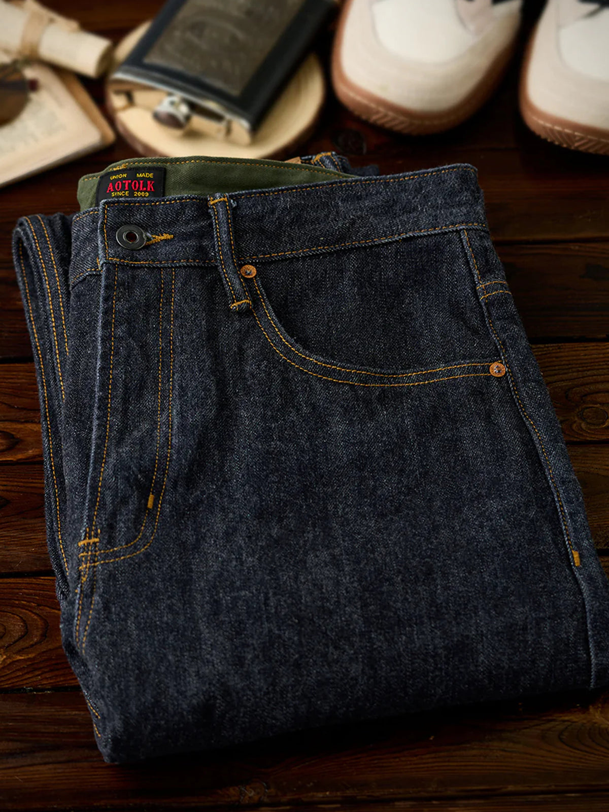 14oz Red Ear American Coin Pocket Straight Jeans