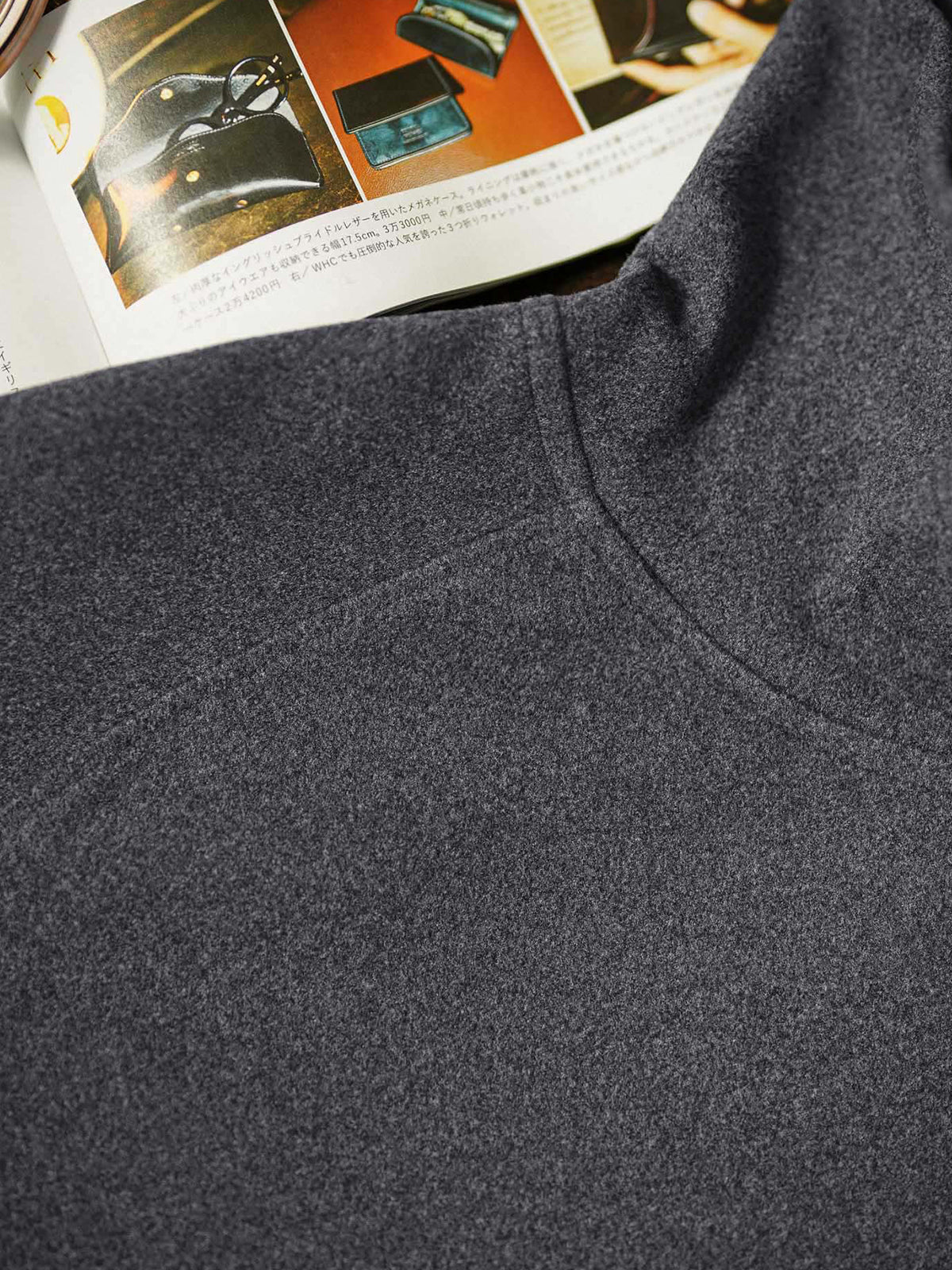 Plain 5-Color Dralon High Neck Sweatshirt