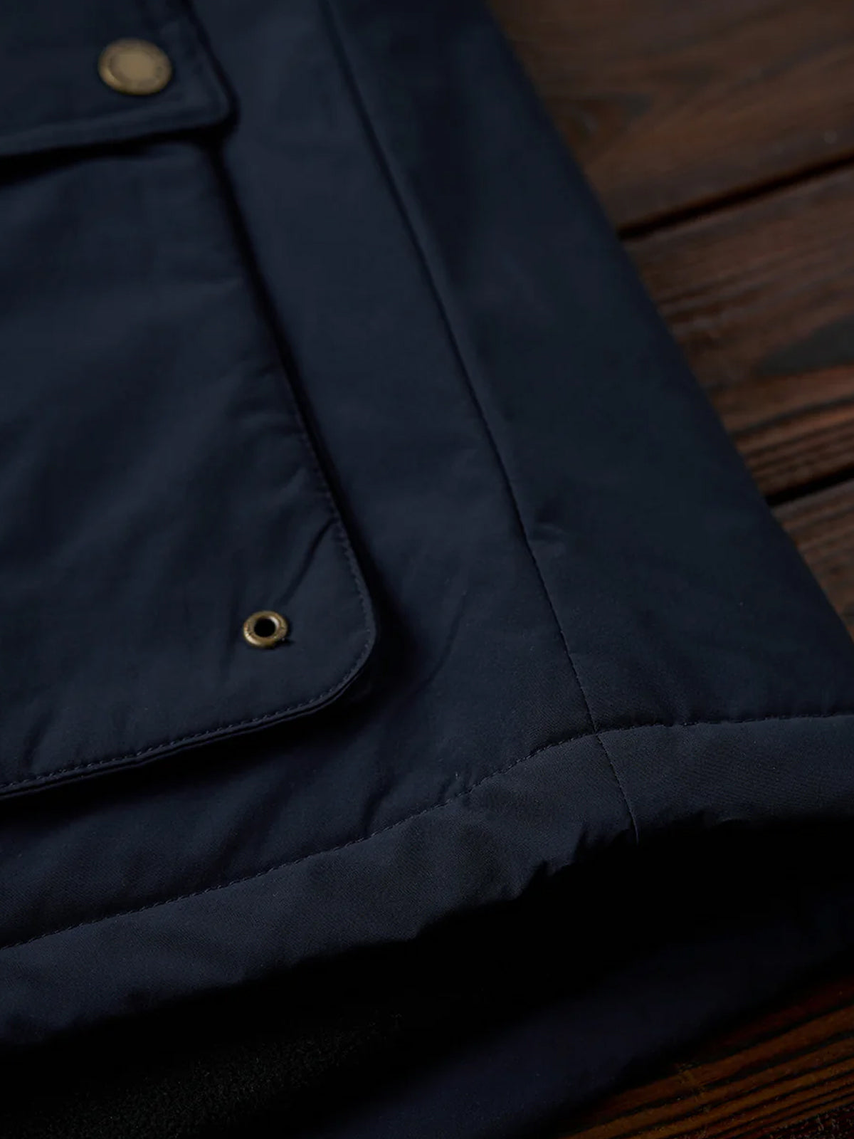 Hunting Jacket with Corduroy Collar and Hook Buttons