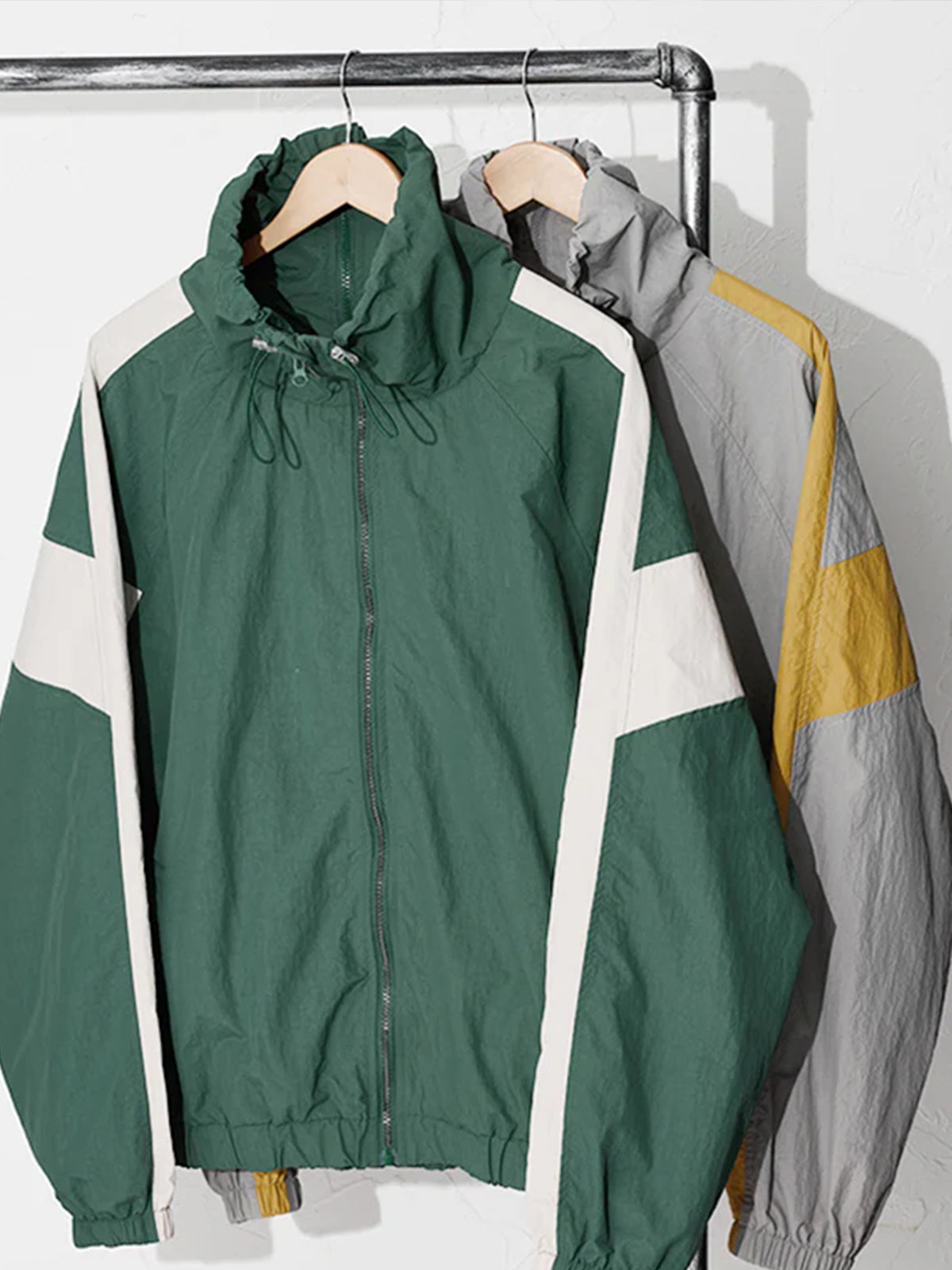 Double Zipper Design Color-Block Jacket