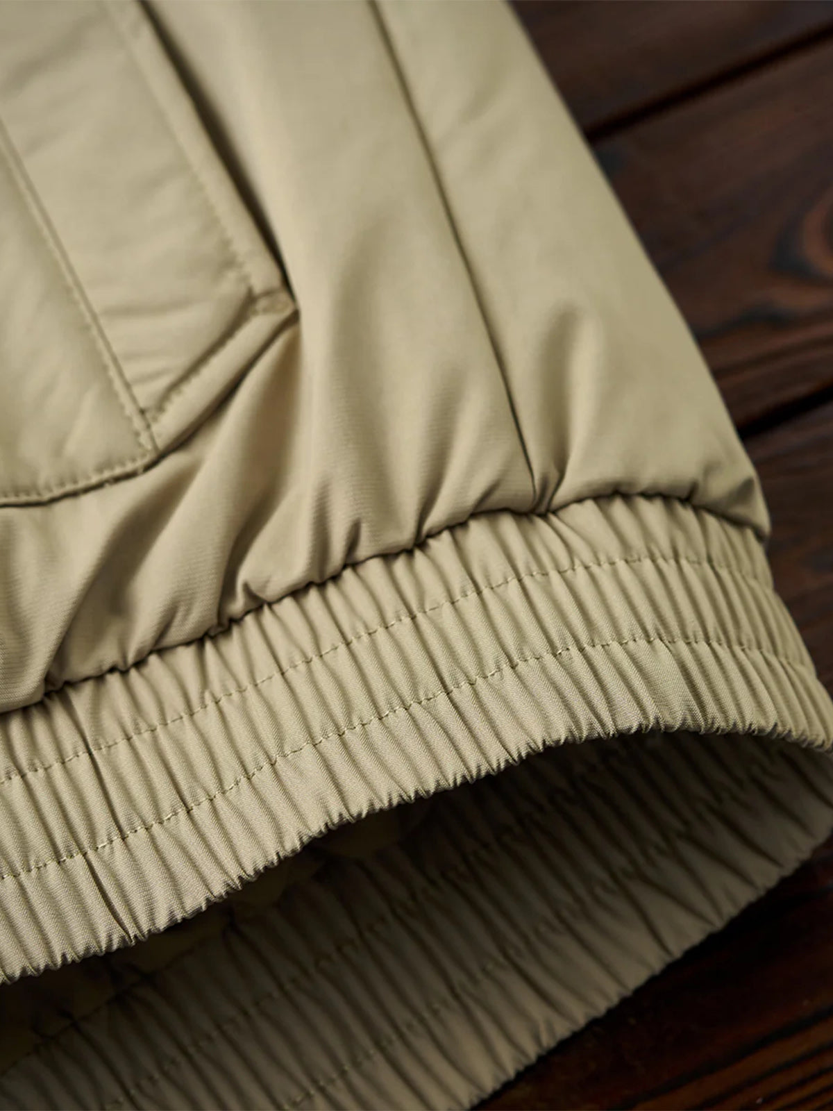 Corduroy-Collar Down Jacket with Cigarette Pockets