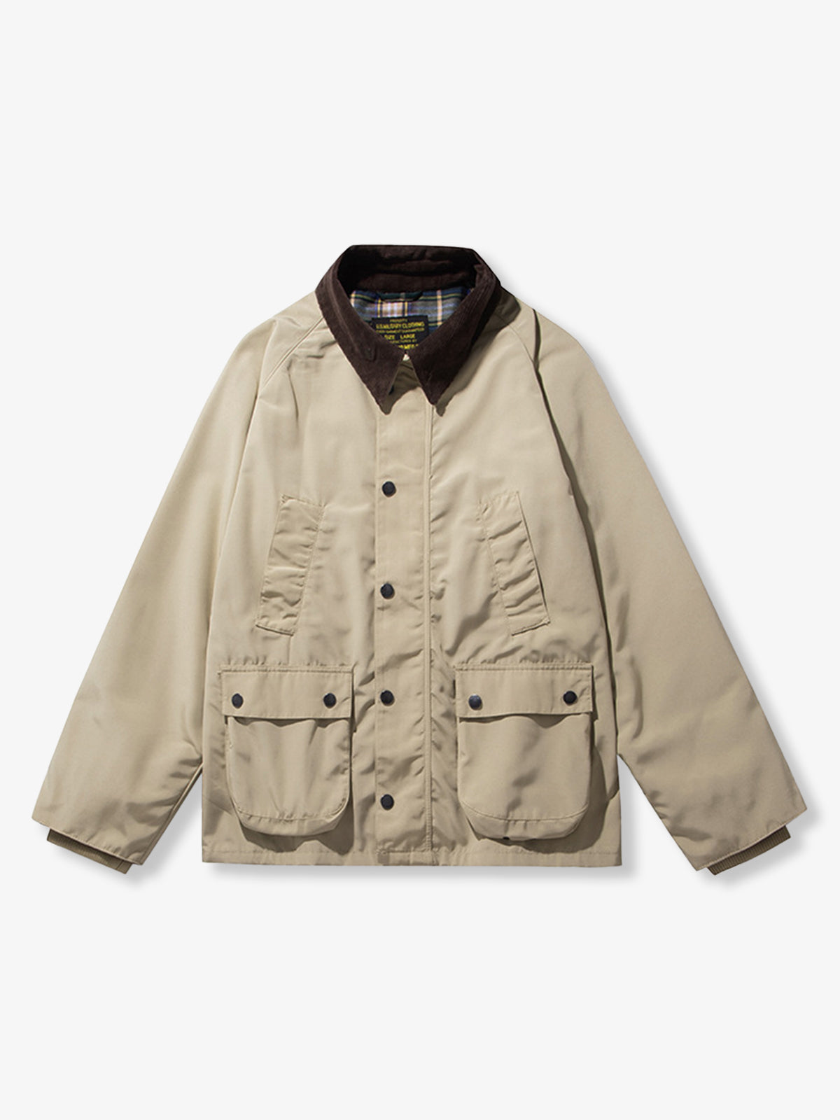 Waterproof Waxed Corduroy Collar Hunting Jacket