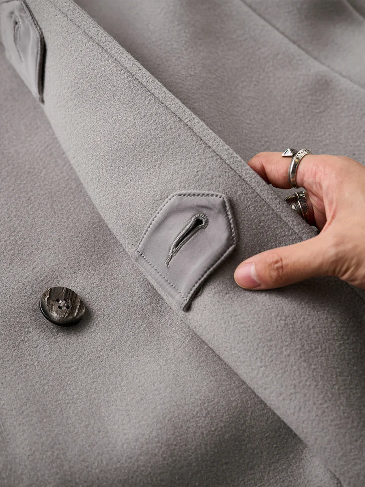 Business & Casual Balmacaan Coat with Belt and Chin Strap