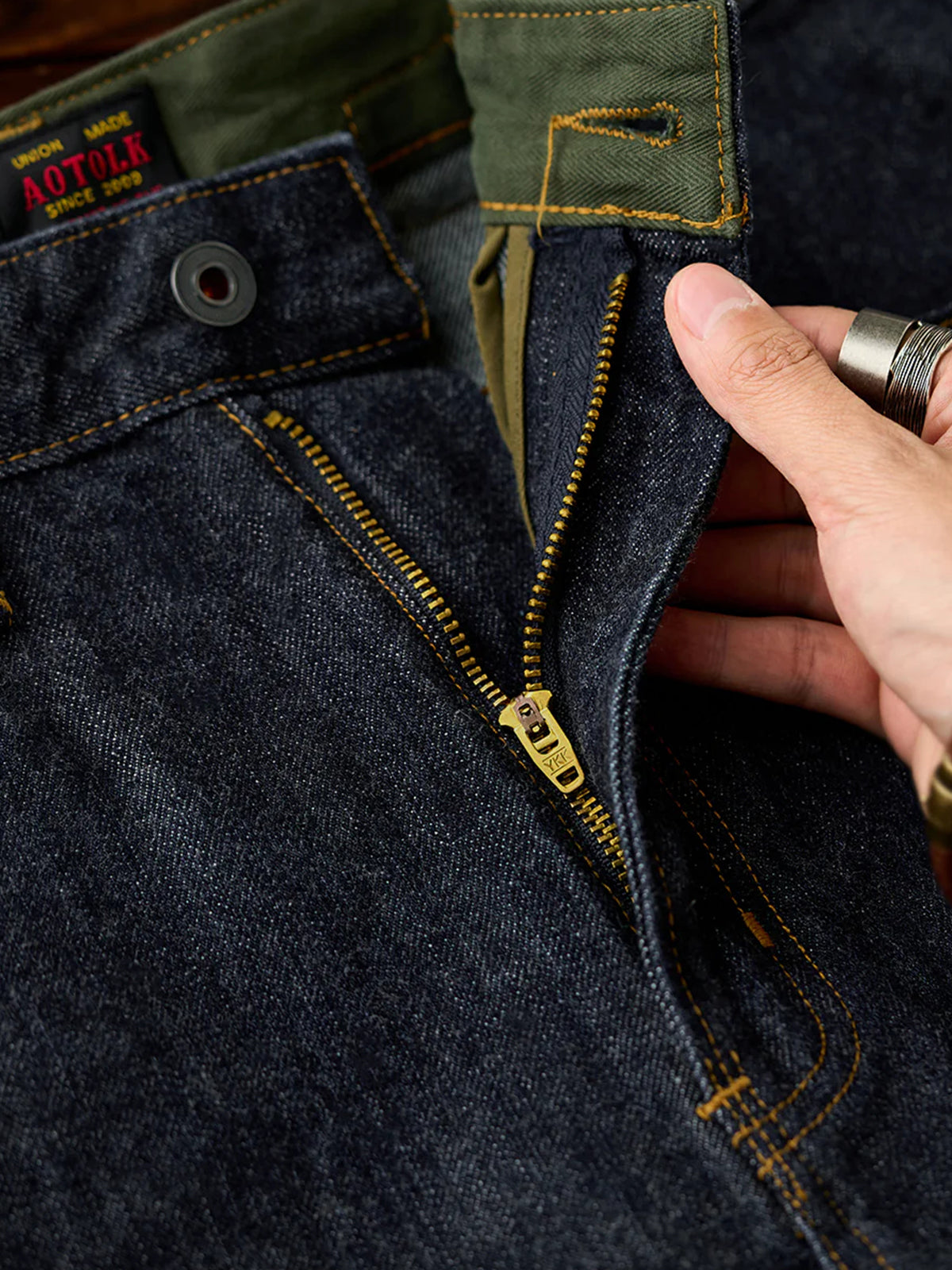 14oz Red Ear American Coin Pocket Straight Jeans