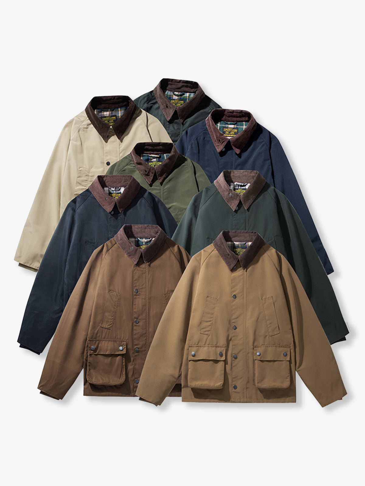 Waterproof Waxed Corduroy Collar Hunting Jacket