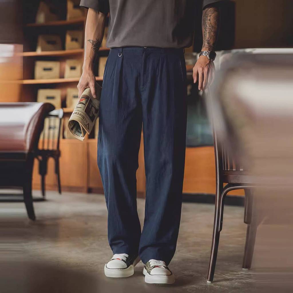 Lyocell Linen Blended Casual Straight Pants