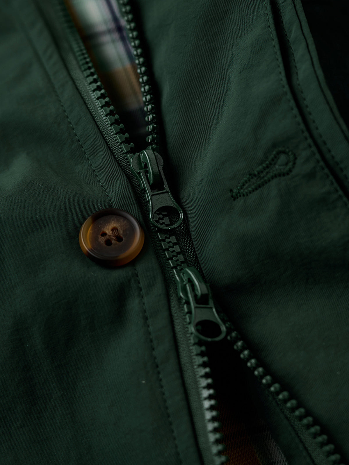 Corduroy-Lined Collar and Cuffs Water-Repellent Hunting Jacket