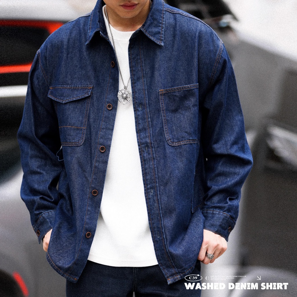 Primary Color Soft Denim Shirt
