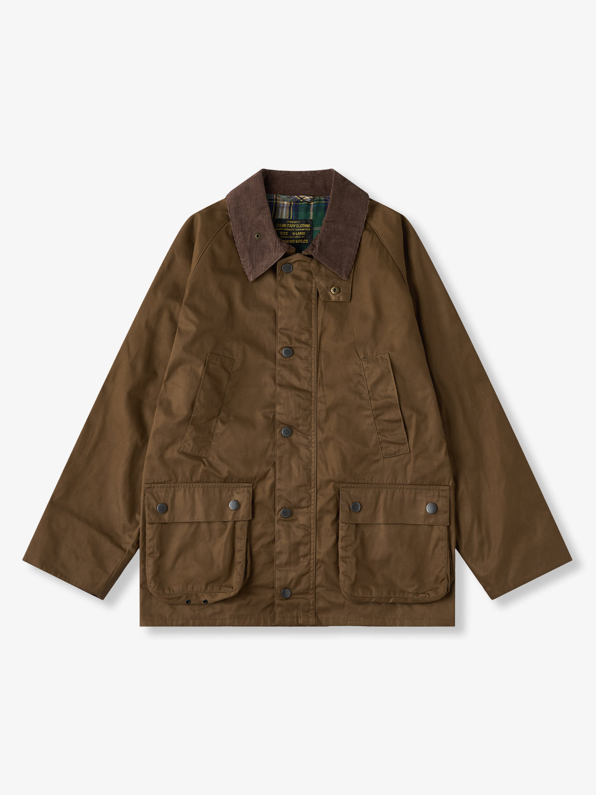 Waterproof Waxed Corduroy Collar Hunting Jacket