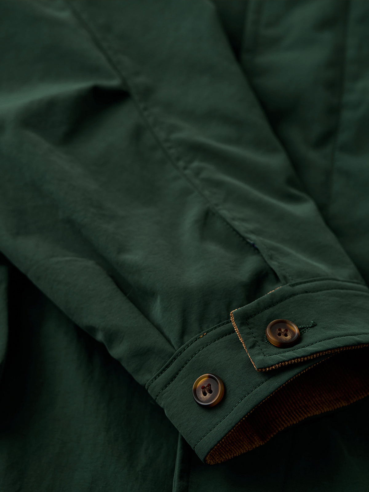 Corduroy-Lined Collar and Cuffs Water-Repellent Hunting Jacket