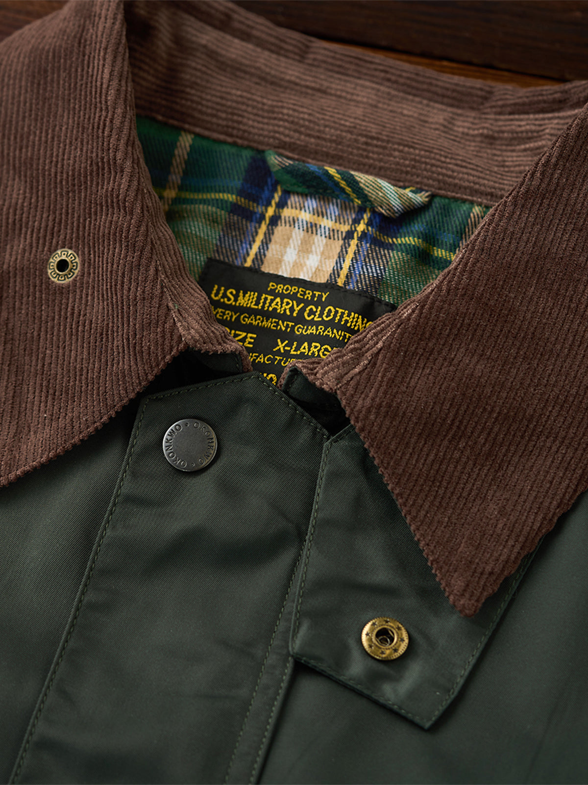 Waterproof Waxed Corduroy Collar Hunting Jacket