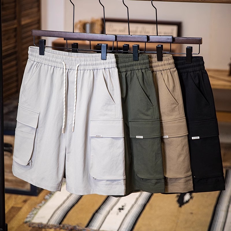 Large Pocket Straight Casual Workwear Shorts
