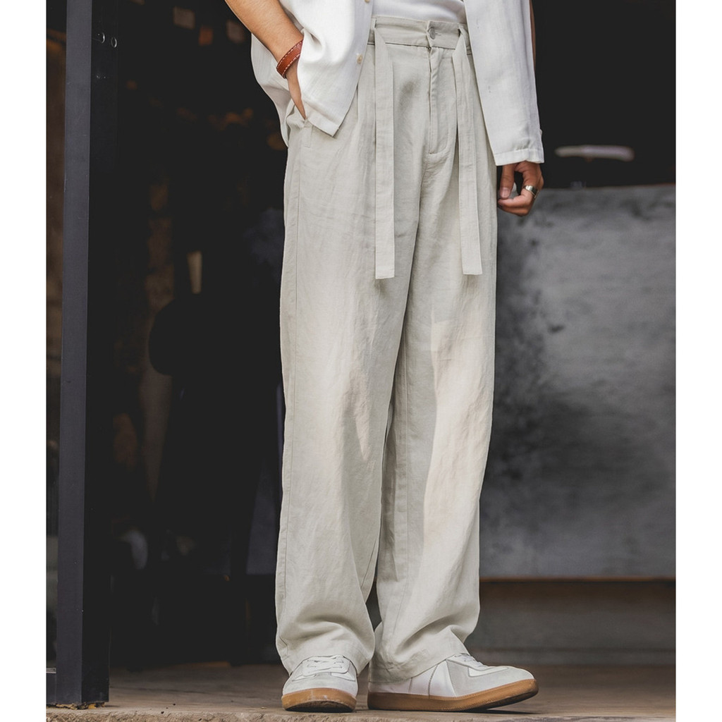 Lyocell Linen Casual Solid Color Pants