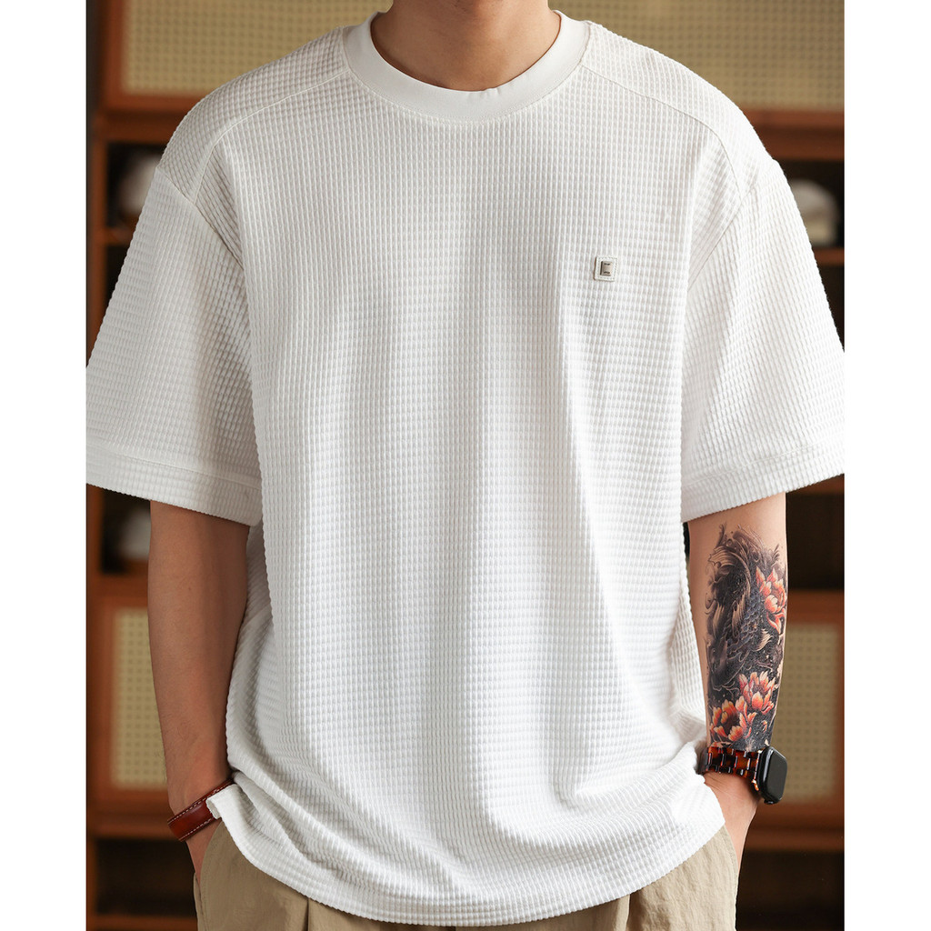 220g Waffle Textured Cool Breathable T-Shirt
