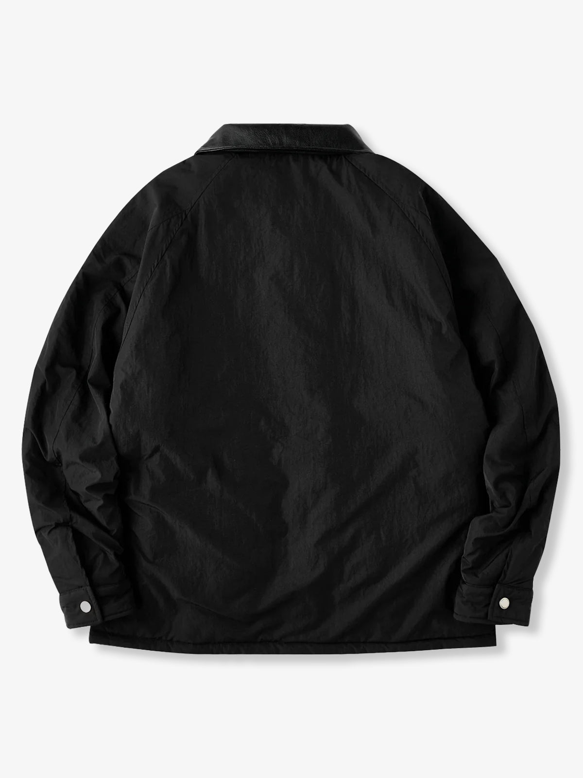 Quilted Lined Hunting Jacket with Leather-Style Collar