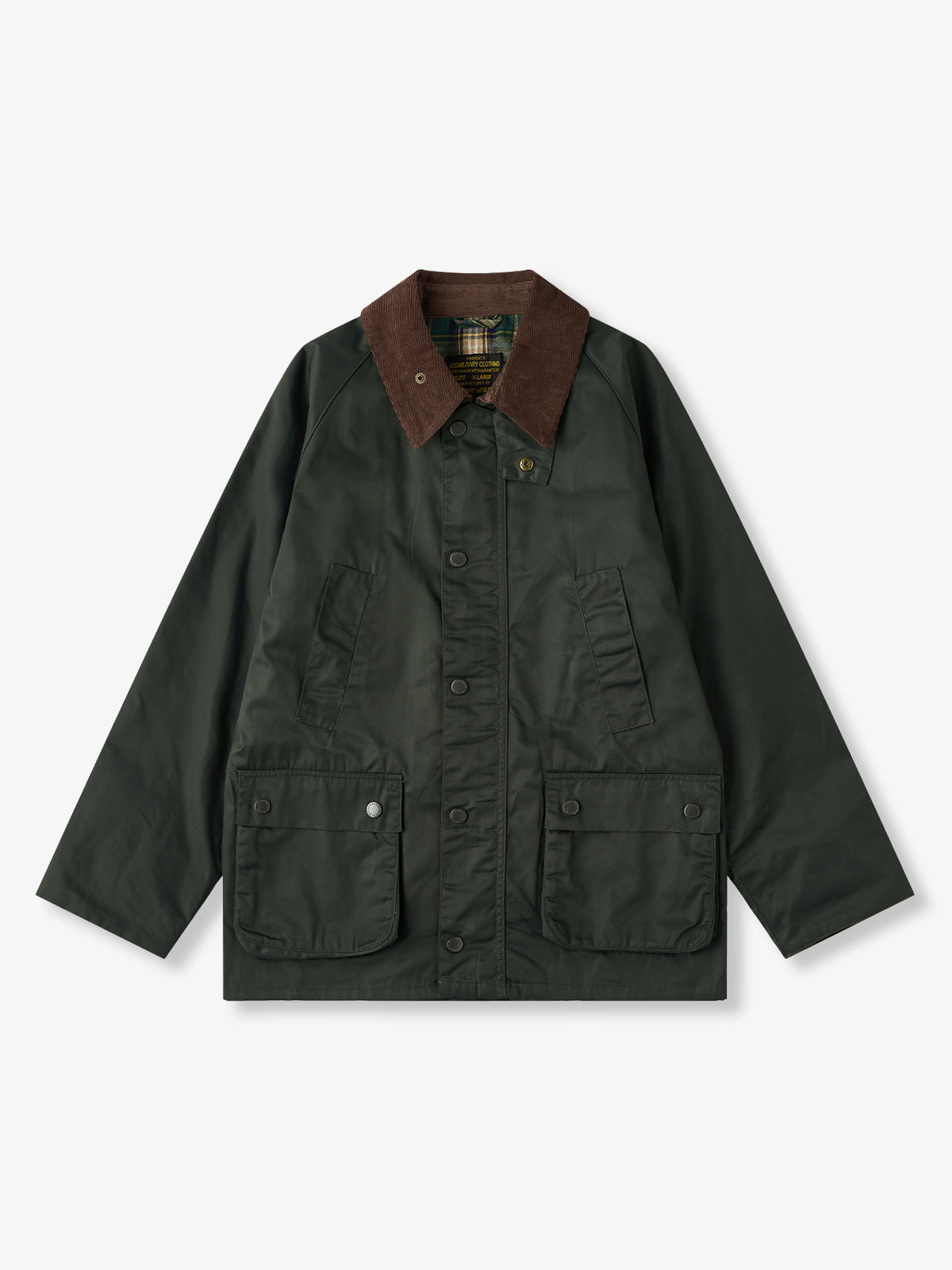 Waterproof Waxed Corduroy Collar Hunting Jacket