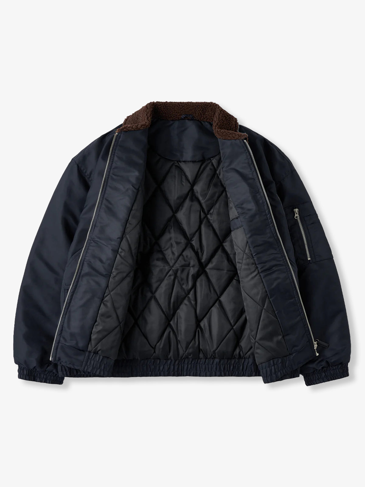 Sherpa Collar MA-1 Quilted Flight Jacket