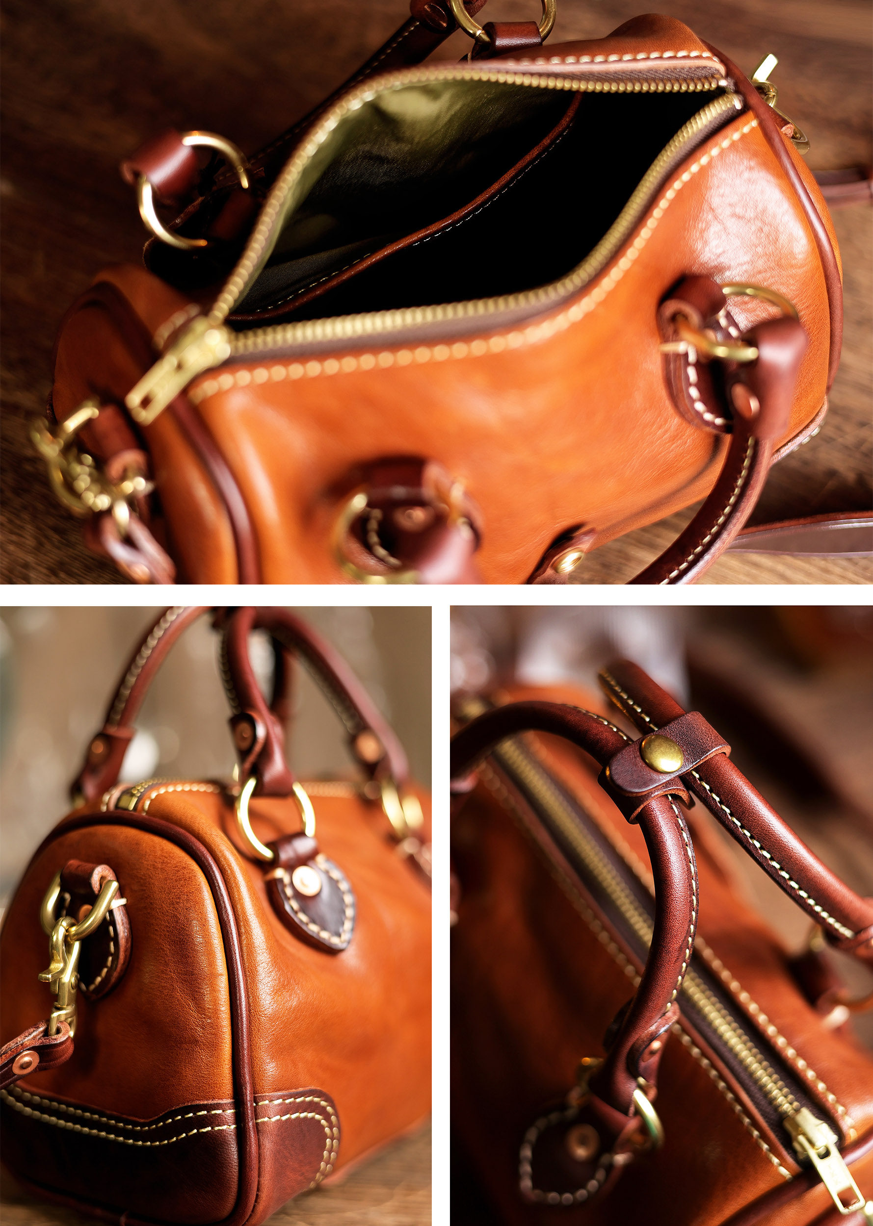 Handmade Single-shoulder Boston Bag