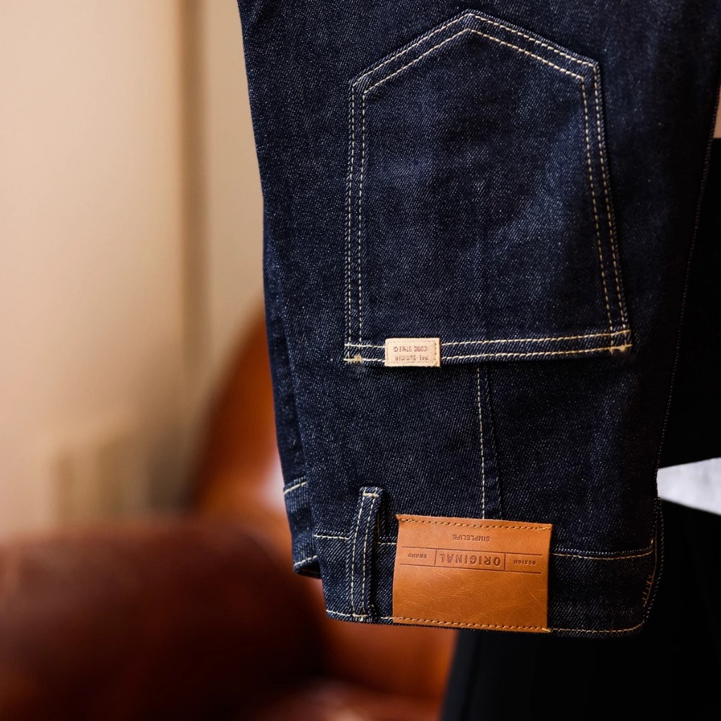 Heavy Stretch Dark Blue Jeans
