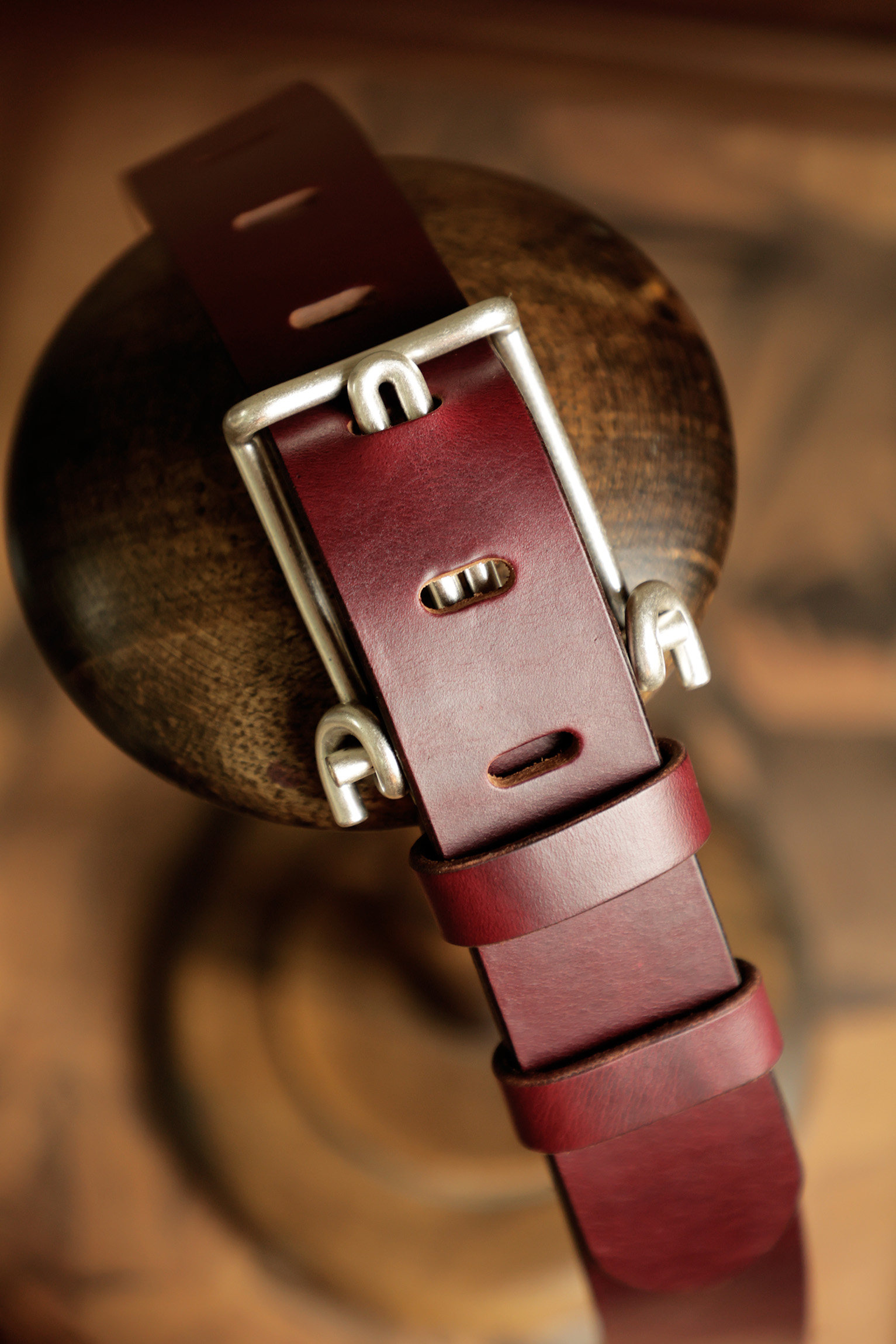 American Holvin Tea Core Leather Belt