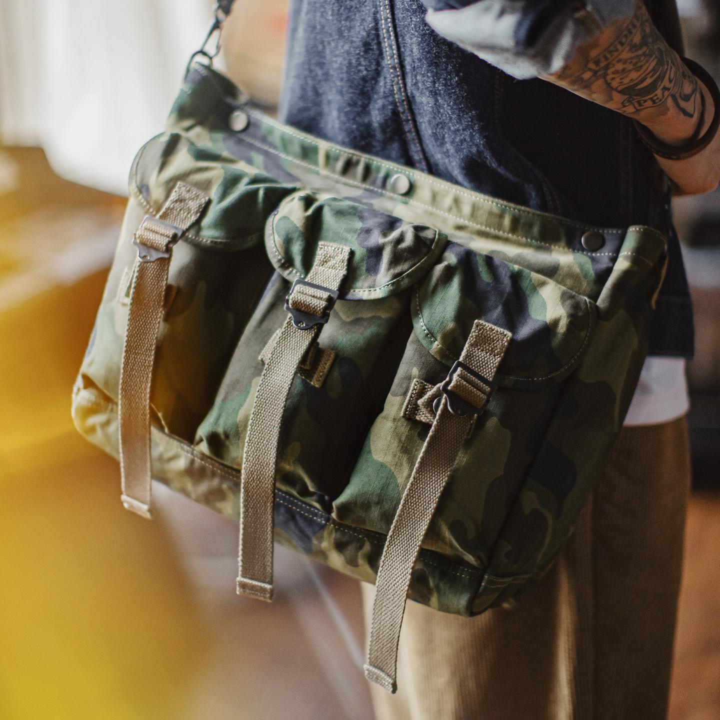 MADEN Tactical Messenger Bag Camo Crossbody Shoulder Bag Large Capacity Outdoor Training Jungle Utility Handbag Campcore Durable Functional