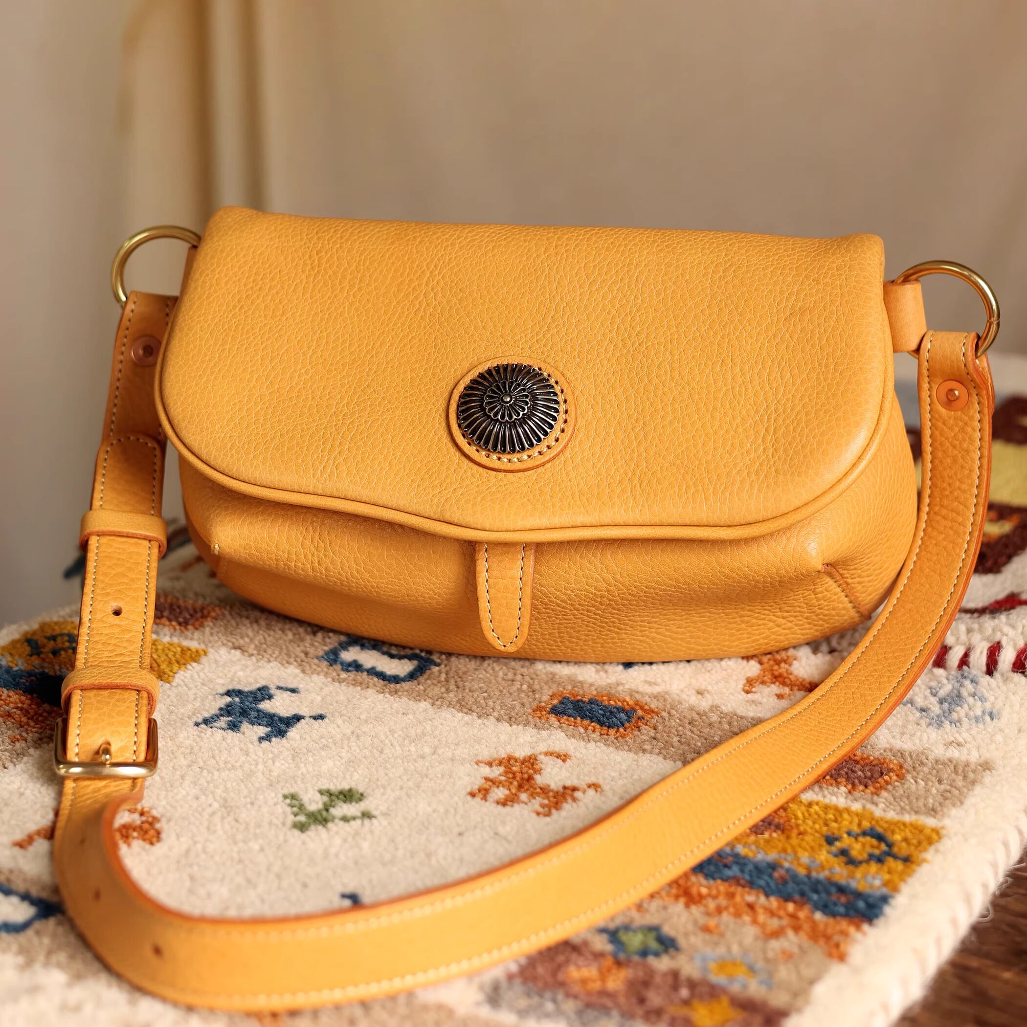 Leather chest bag