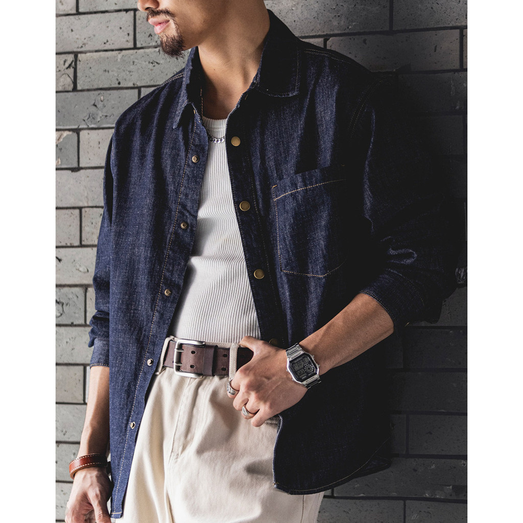 Lyocell Primary Color Denim Shirt