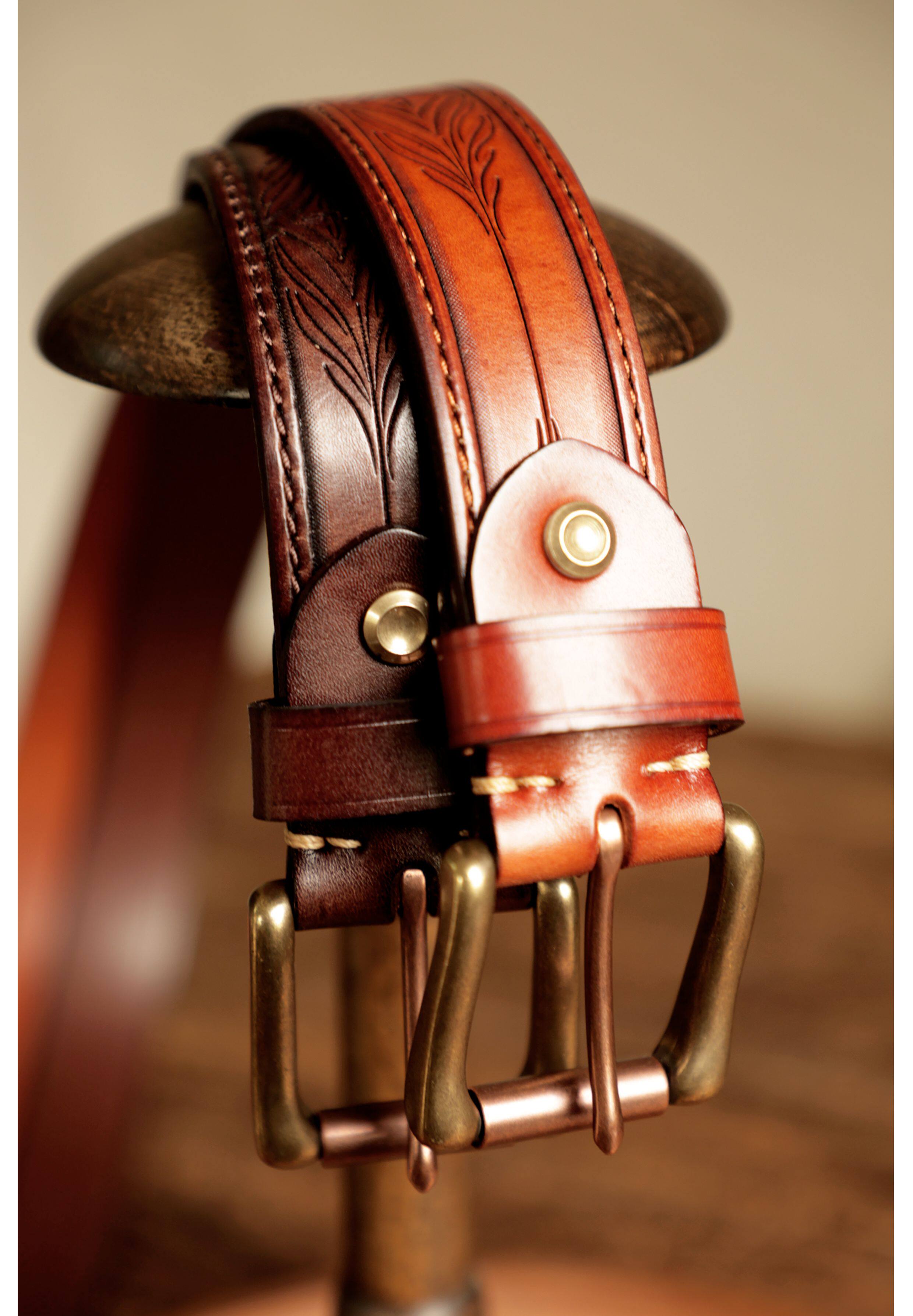 Tuscany hand-carved belt