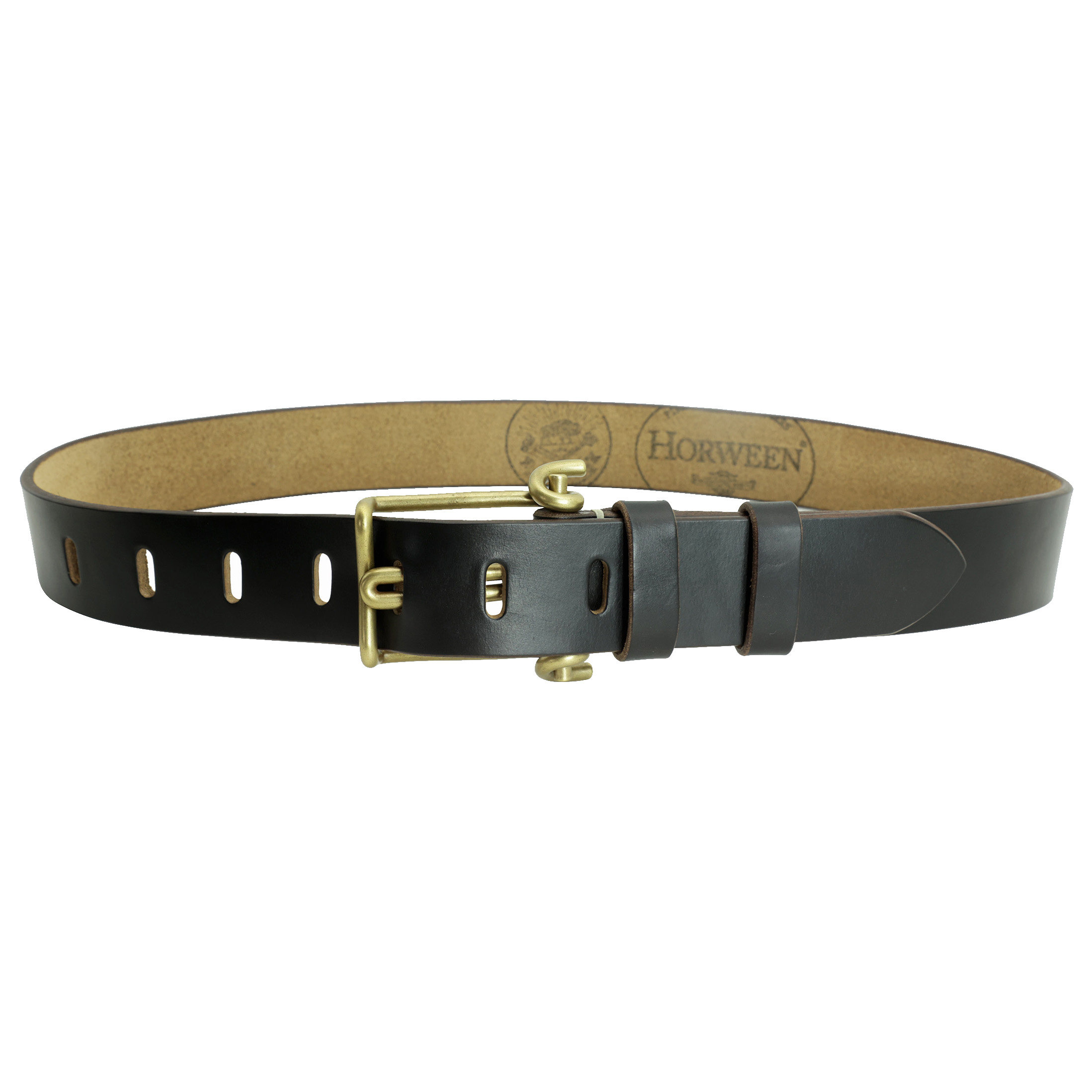American Holvin Tea Core Leather Belt