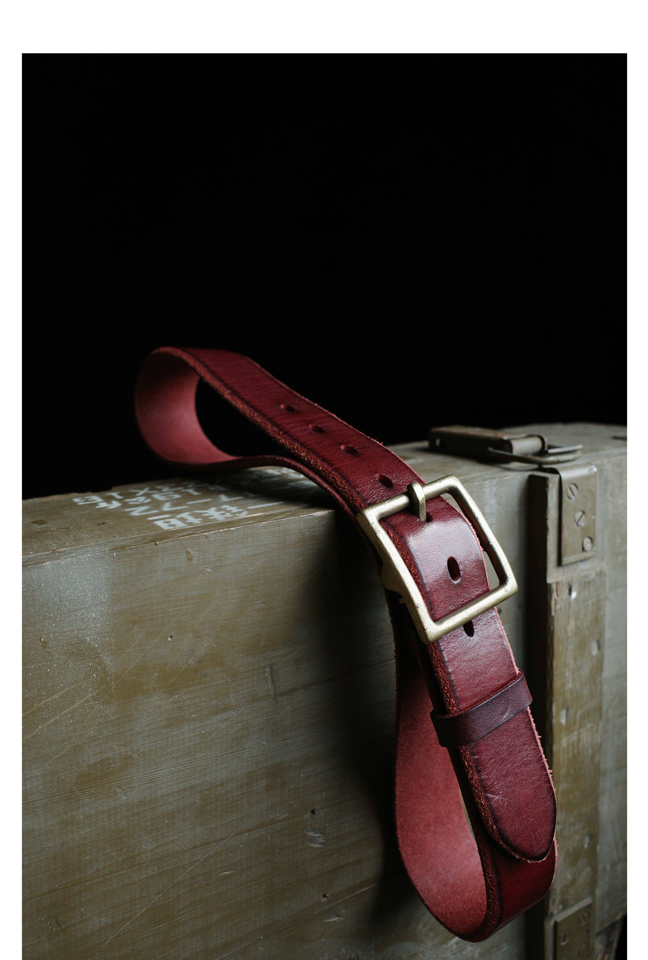 Vegetable-Tanned cow leather belt
