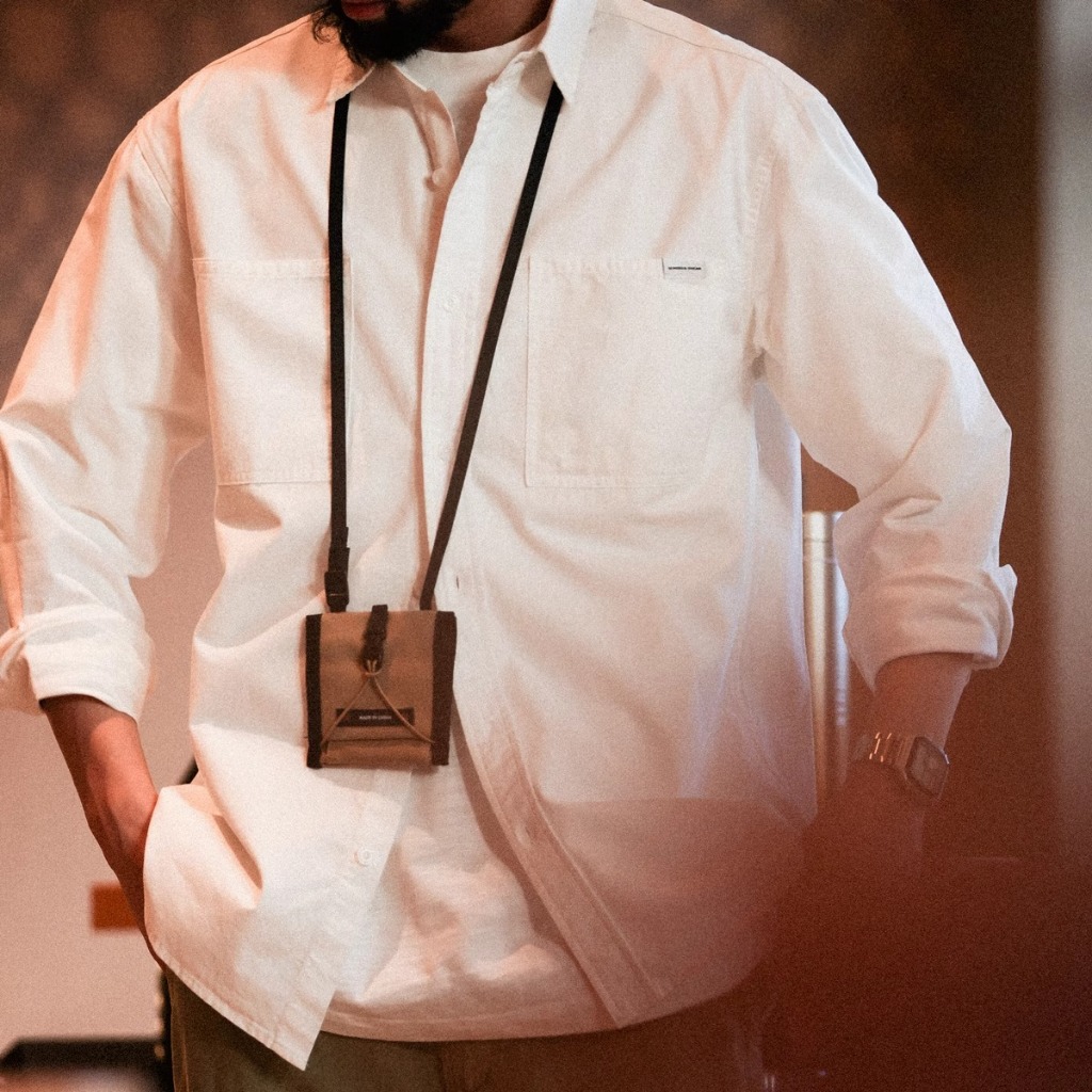 American Retro High-Density Washed Long-Sleeved Shirt Men's Slightly Wide White Casual All-Match Shirt Jacket Autumn