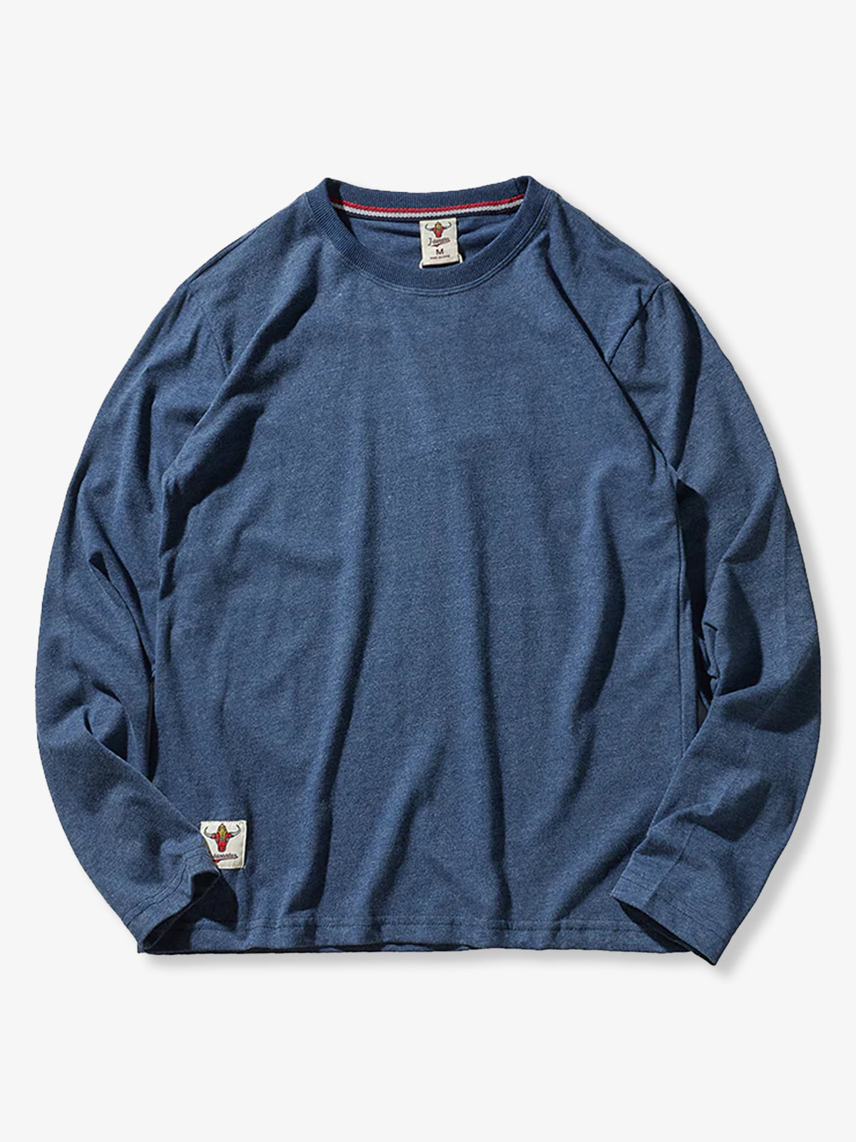 7 Solid Colors- Washed Brushed Cotton Long Sleeve Tee