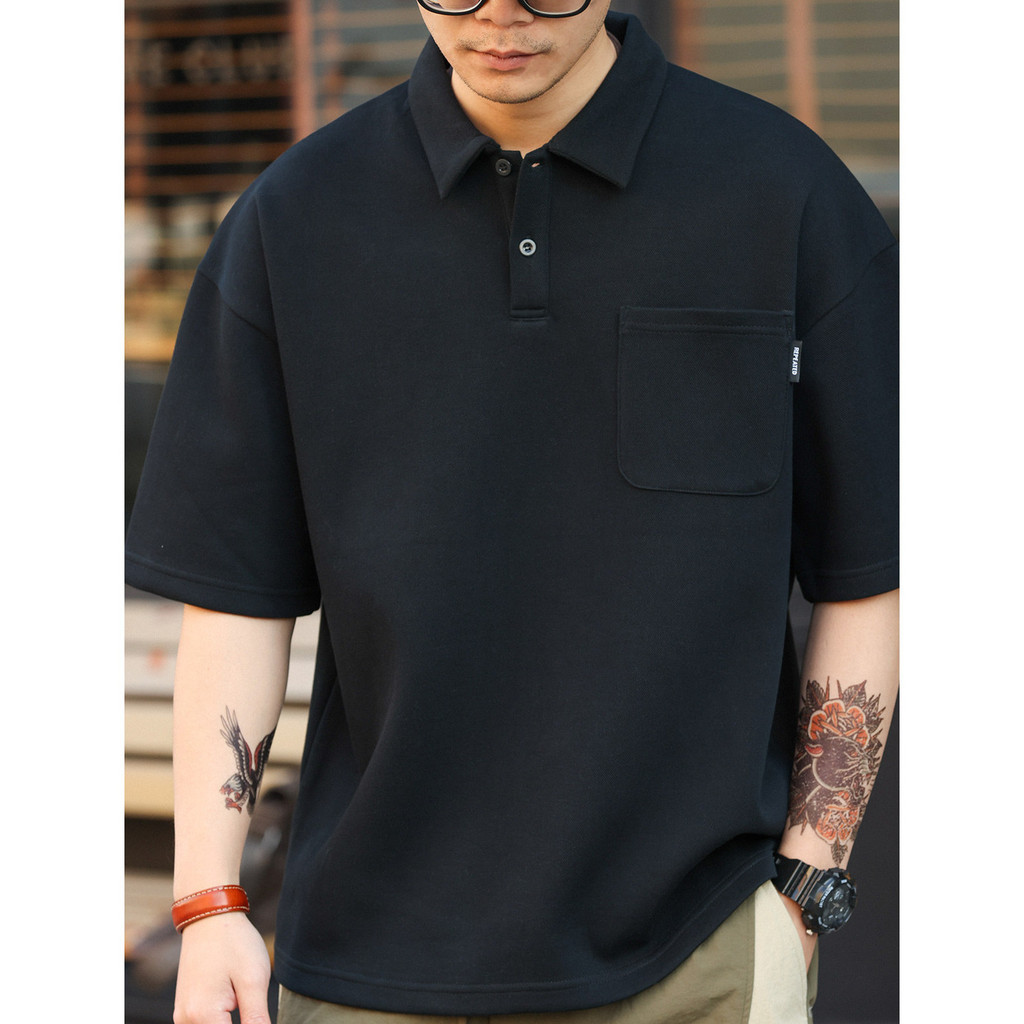 340g Heavy Beaded Cotton Pocket Polo
