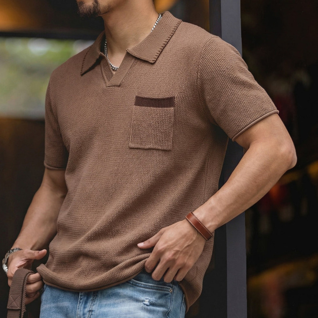 376g Heavy Seagull Collar Polo Shirt