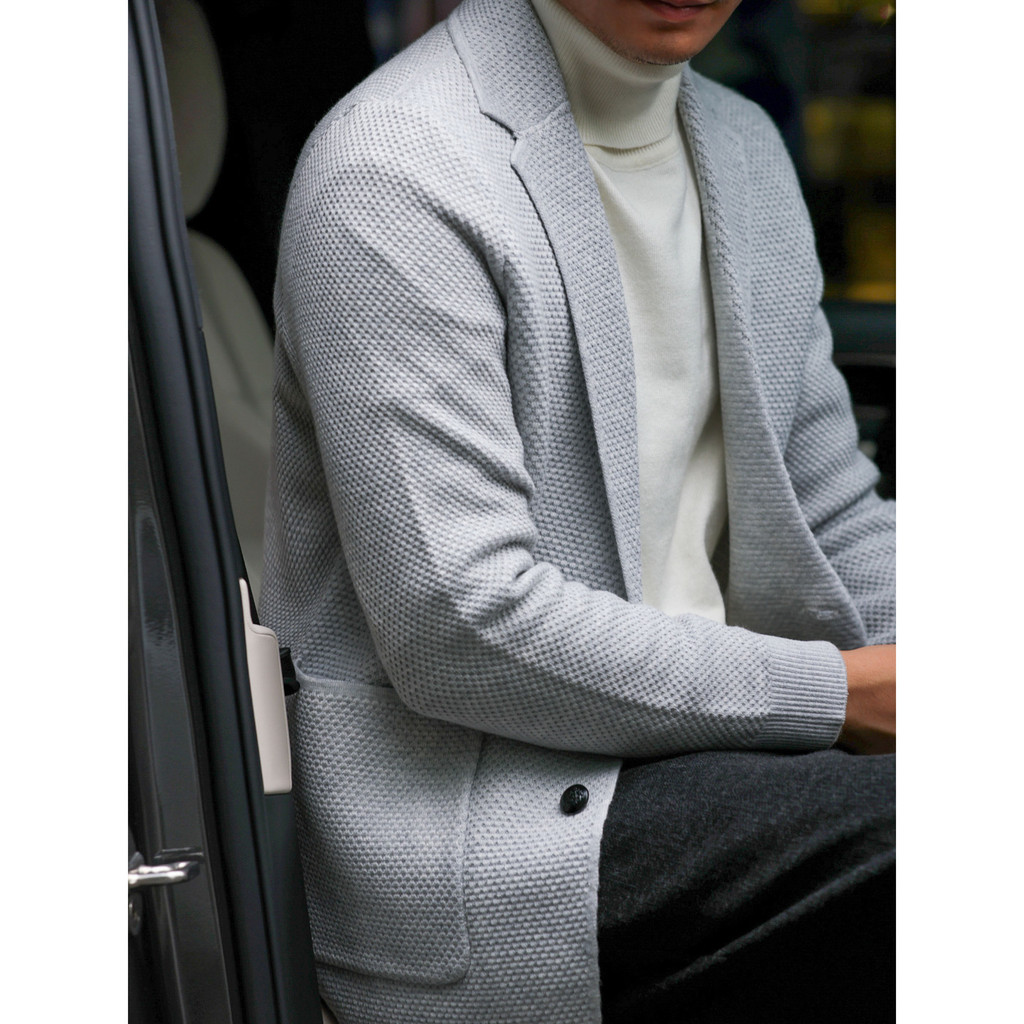 Texture Knitted Suit