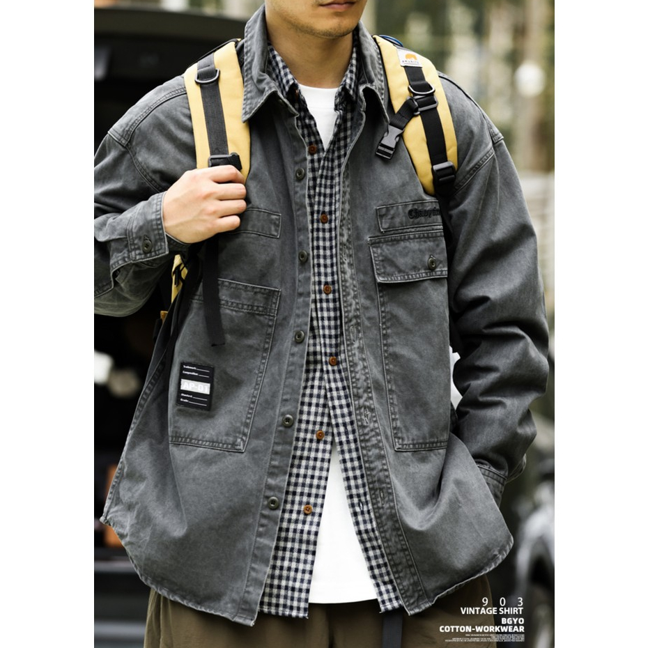 Heavy Wash Outer Shirt Jacket