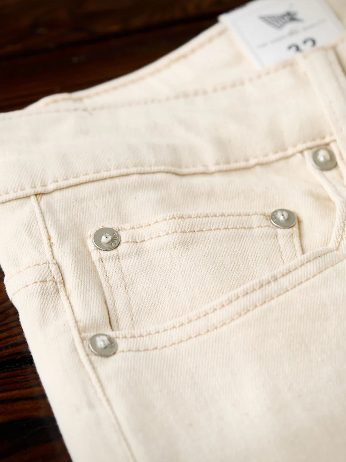 Custom Buttons Off-White Jeans