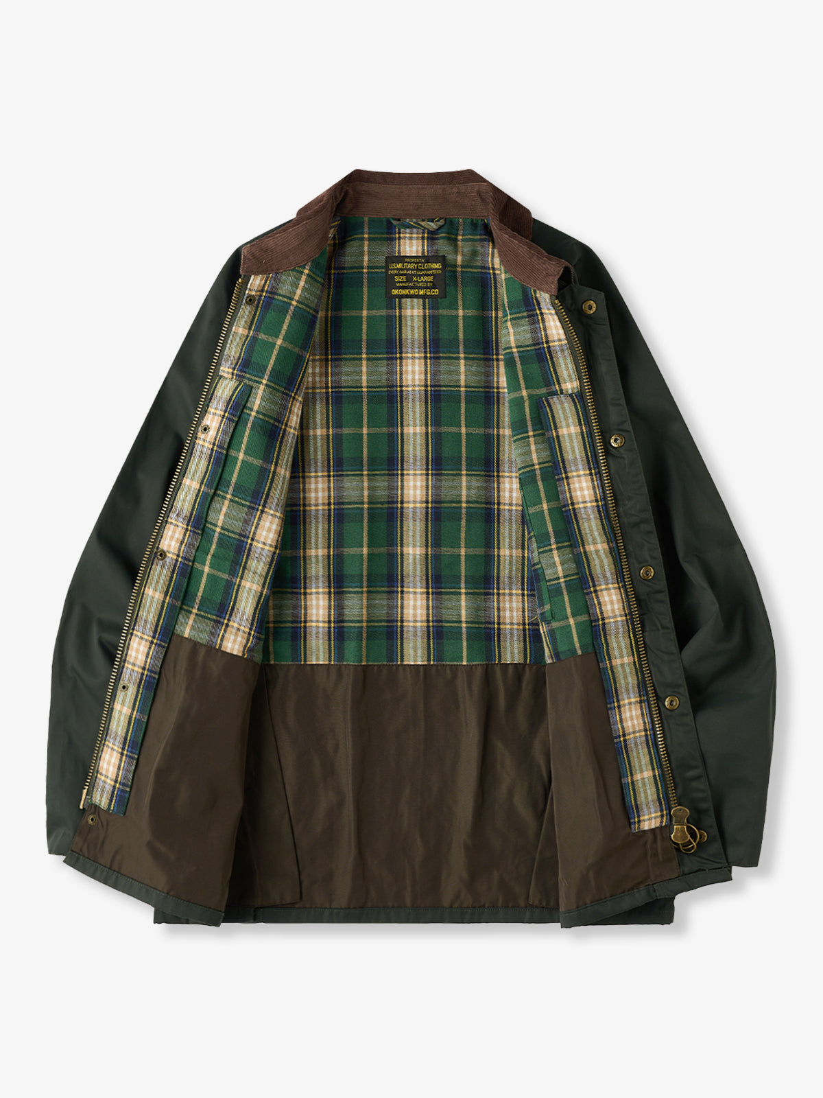 Waterproof Waxed Corduroy Collar Hunting Jacket