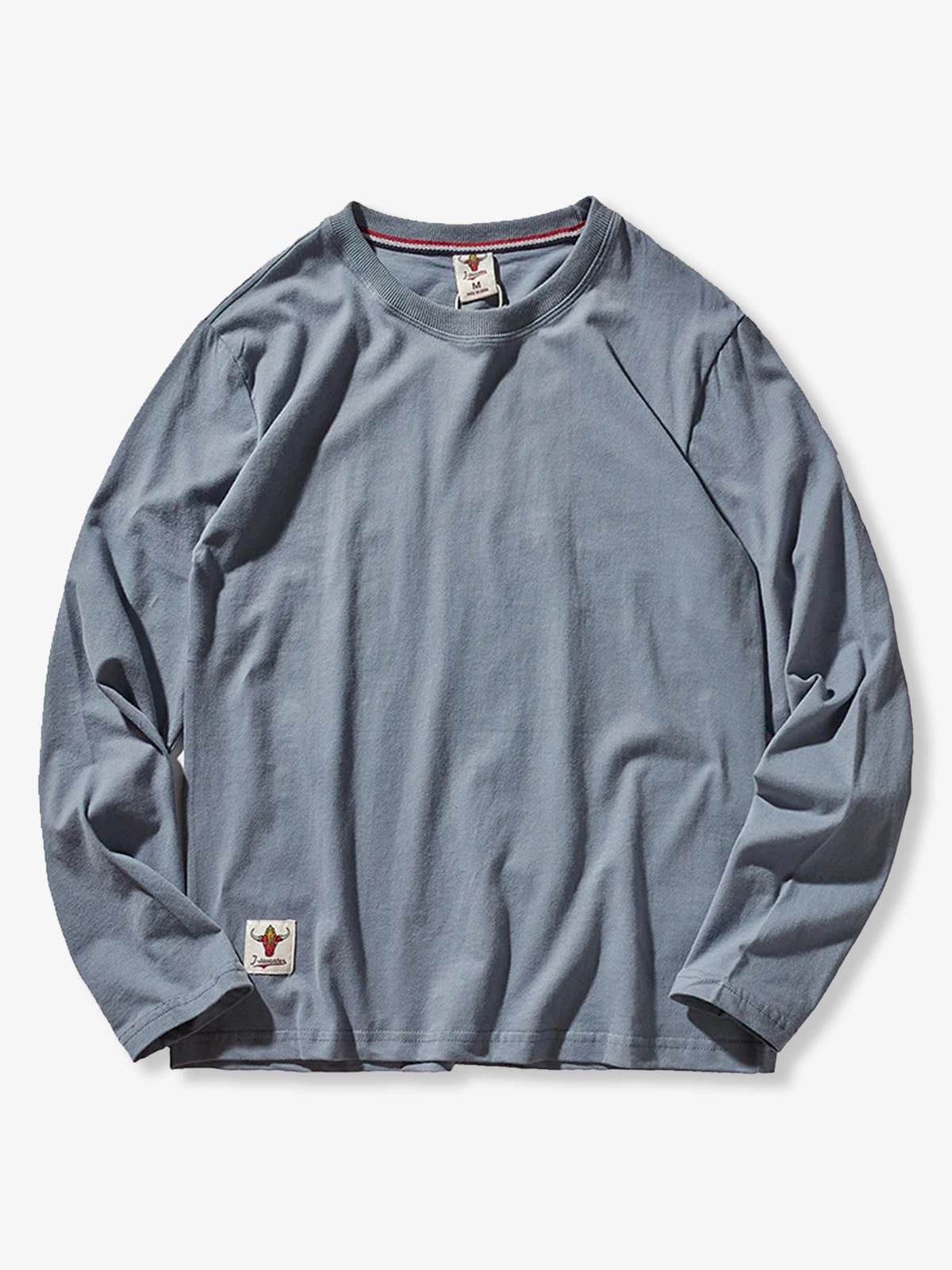 7 Solid Colors- Washed Brushed Cotton Long Sleeve Tee