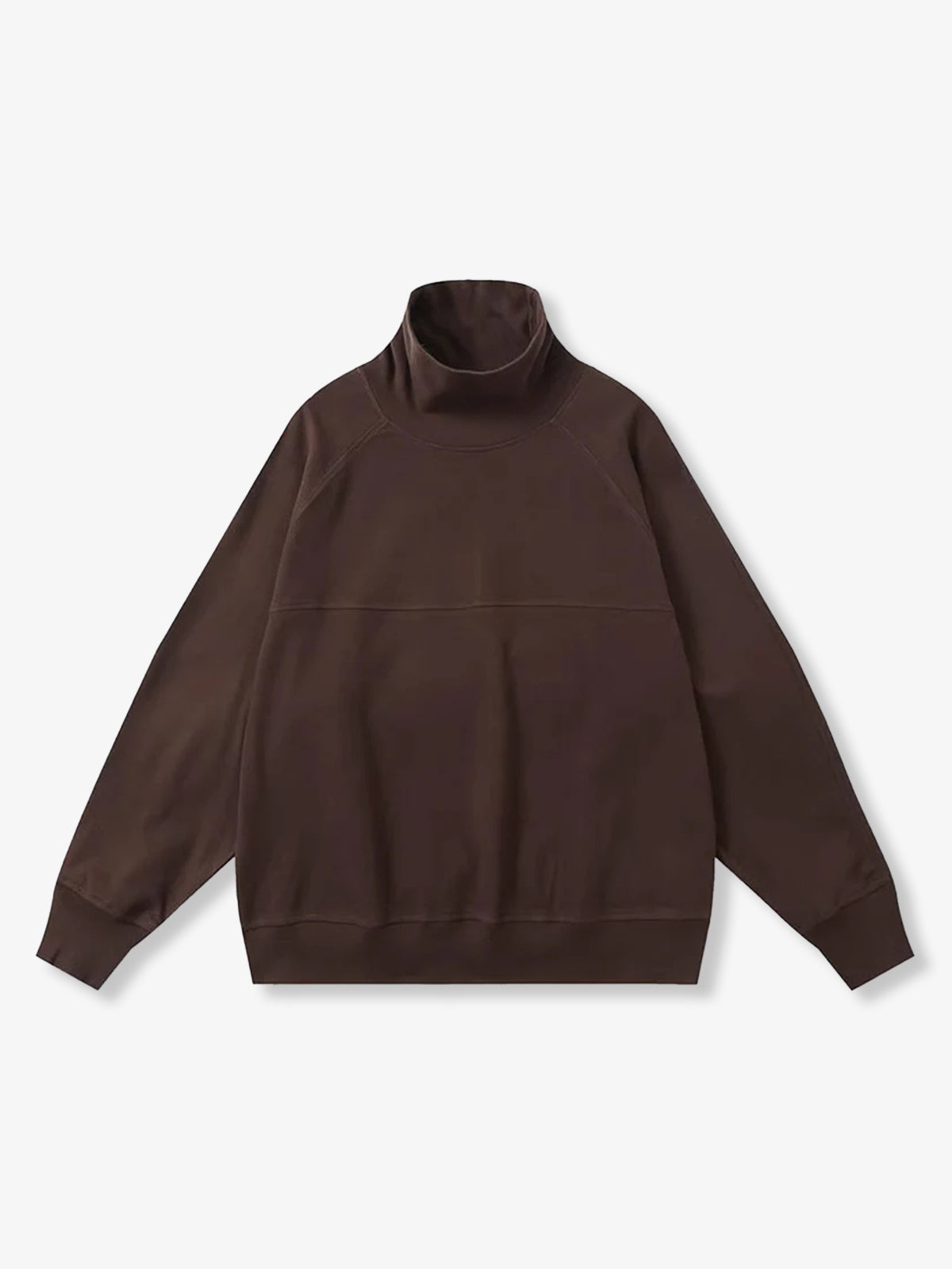 Plain 5-Color Dralon High Neck Sweatshirt