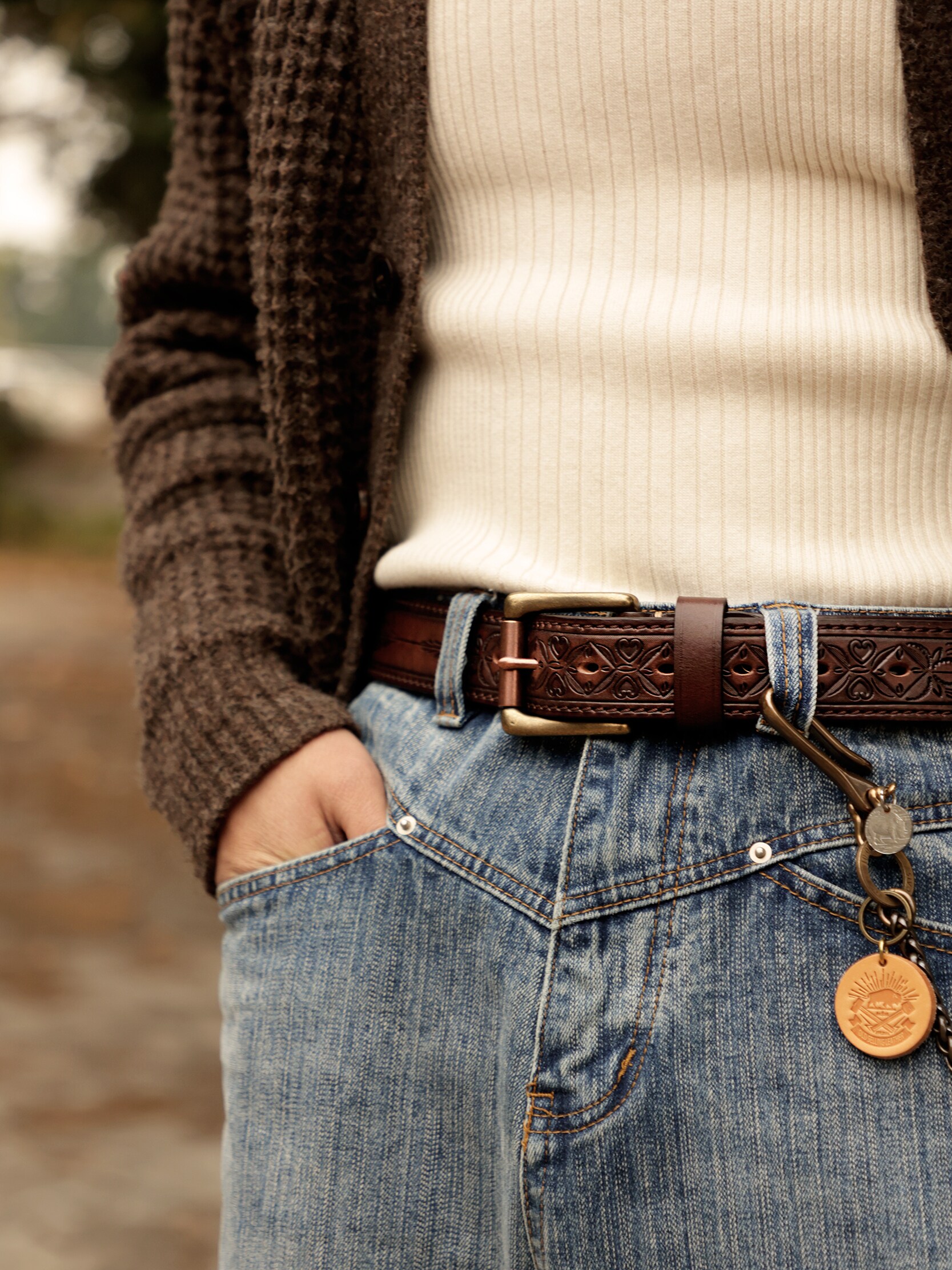 Tuscany hand-carved belt