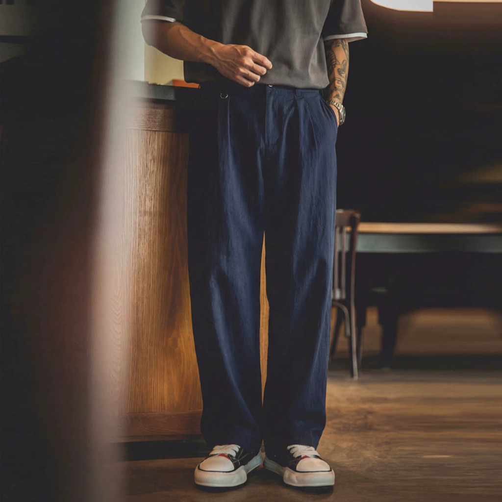 Lyocell Linen Blended Casual Straight Pants