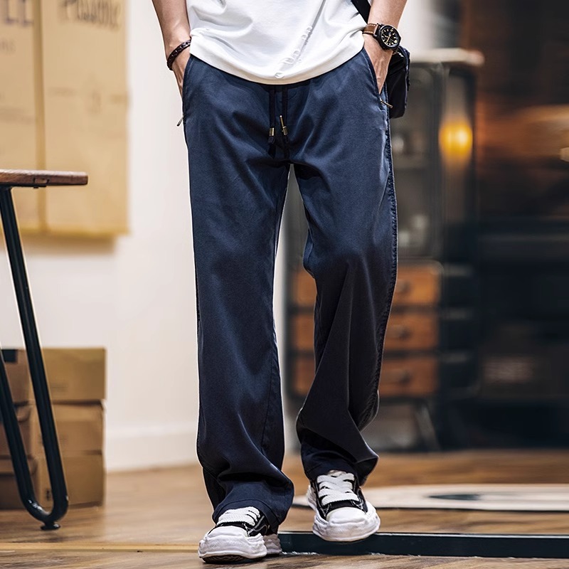 Cool Ice Silk Straight Casual Thin Jeans 