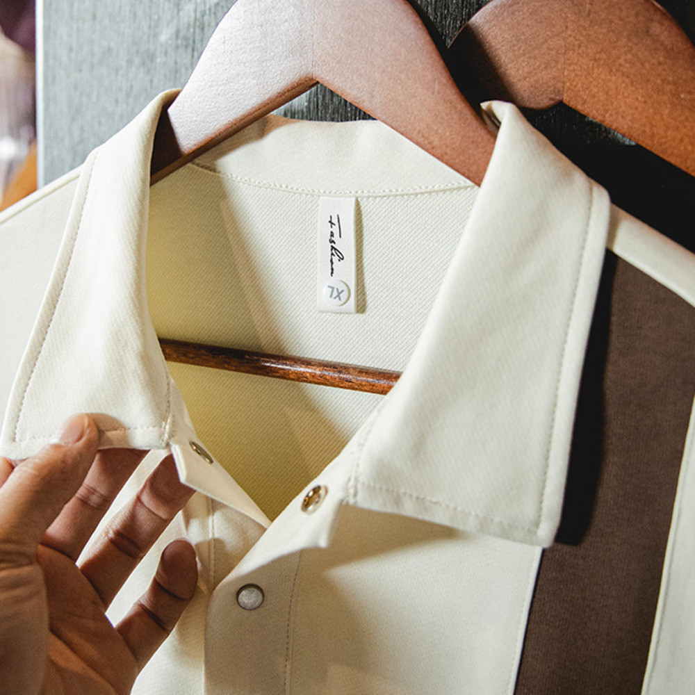 Stitching Contrast Color Polo Shirt